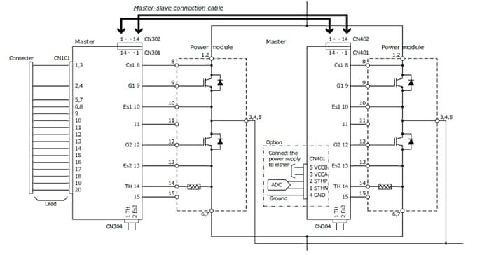 Application Circuit Diagram - Tamura 2LG-C Gate Driver Units